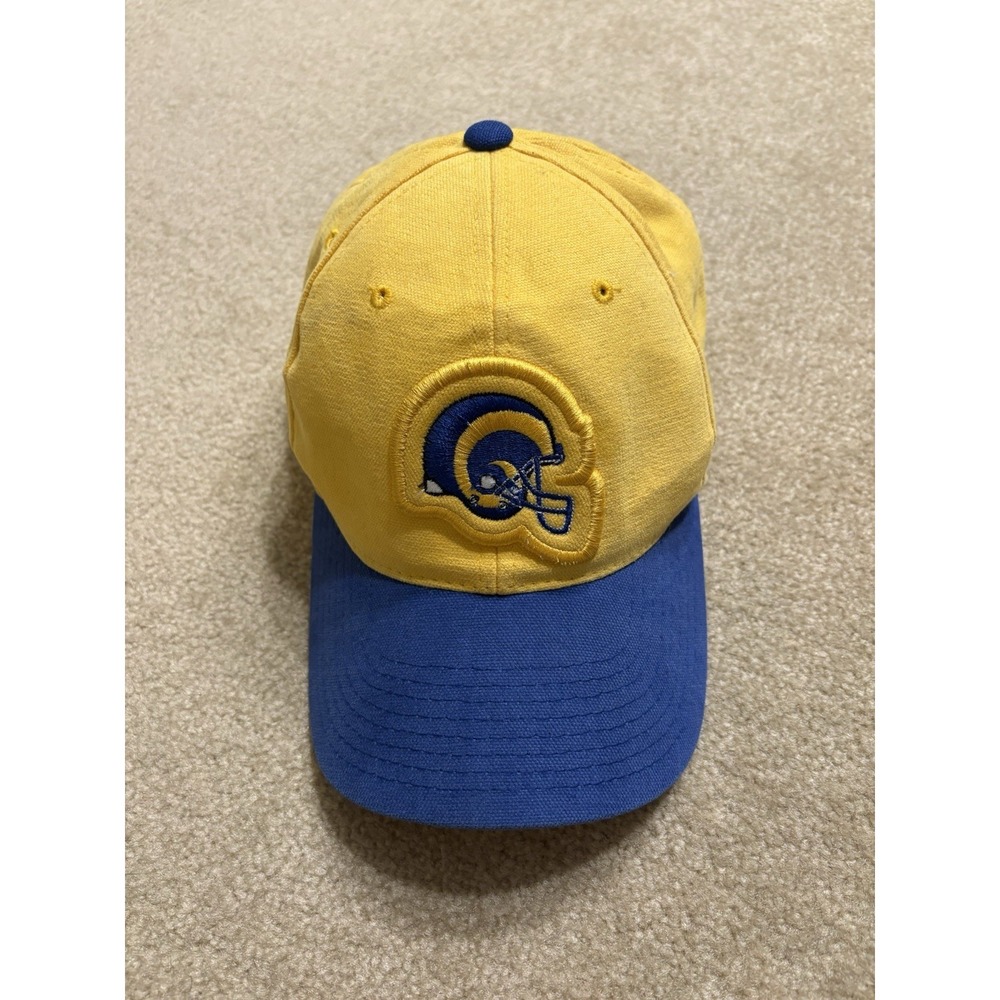 Vintage 90's Starter Los Angeles Rams NFL ProLine Hat Snapback Cap Yellow Blue